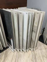 Metal Rolling Display 24 x 48 - 10-Slot White (hold 20 tile Samples)