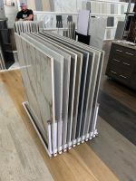 Metal Rolling Display 48 x 48 - 10-Slot White (Hold 20 tile samples)