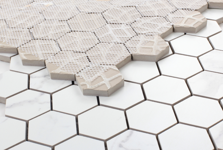 Malaysia Carrara Pre Matte 2 x 2 Hexagon Mosaic 12 x 12