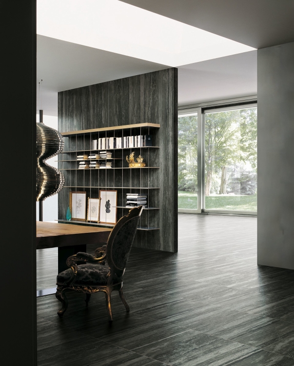 I-Travertini Black Glossy 24 x 48