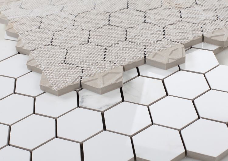 Malaysia Calacatta Dorado Polished 2 x 2 Hexagon Mosaic 12 x 12