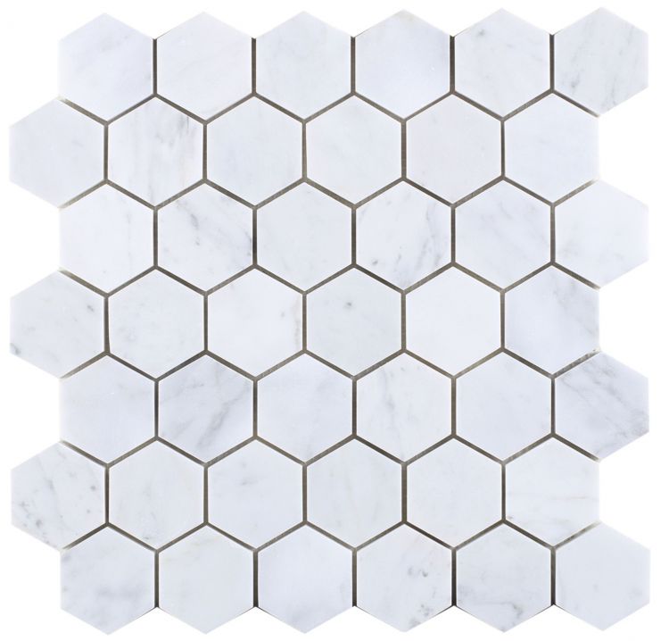 Hexagon Carrara Polished 2 x 2 12 x 12 Hexagon Carrara Polished 2 x 2 12 x 12