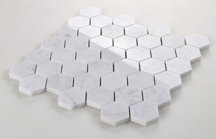 Hexagon Carrara Polished 2 x 2 12 x 12