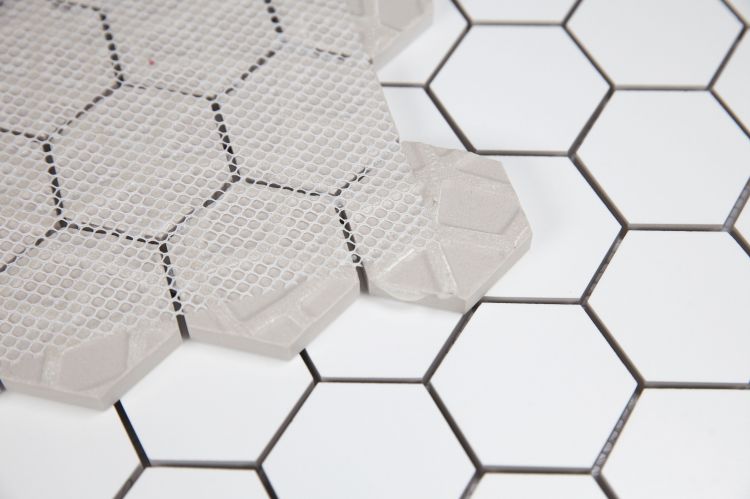 Malaysia Roy White Matte 2 x 2 Hexagon 12 x 12