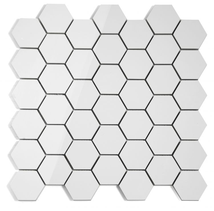 Malaysia Roy White Polished Hexagon 2 x 2 12 x 12