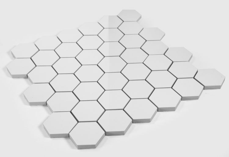 Malaysia Roy White Polished Hexagon 2 x 2 12 x 12
