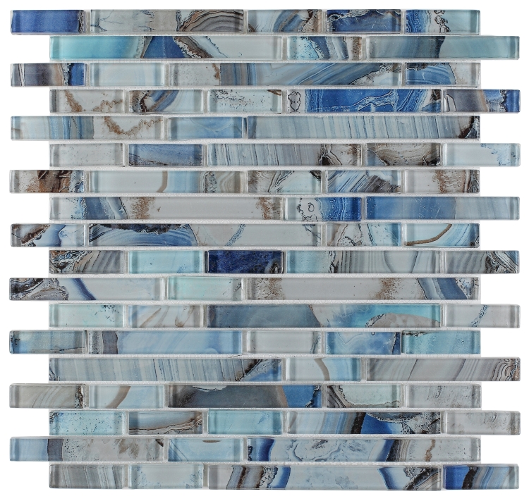 Linear Shell Blue 11.75 x 12