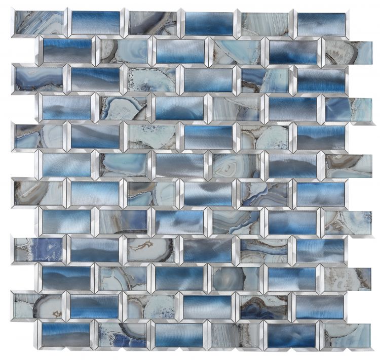 Subway Shell Blue 12 x 12
