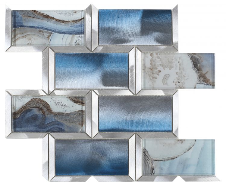 Subway Shell Blue 12 x 12