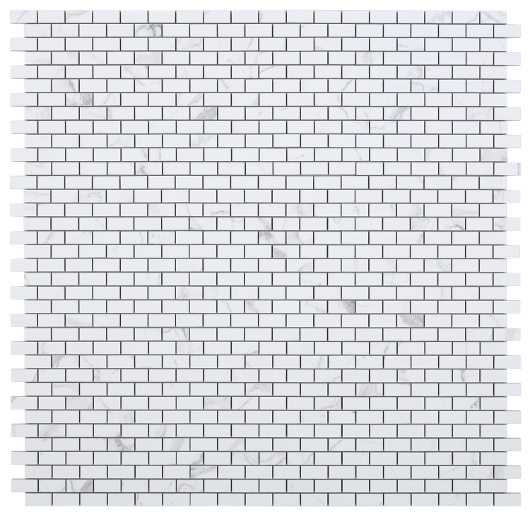 Malaysia Carrara Pre Matte Brick Mosaic 12 x 12