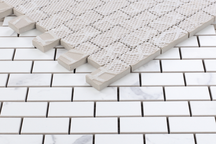 Malaysia Carrara Pre Matte Brick Mosaic 12 x 12