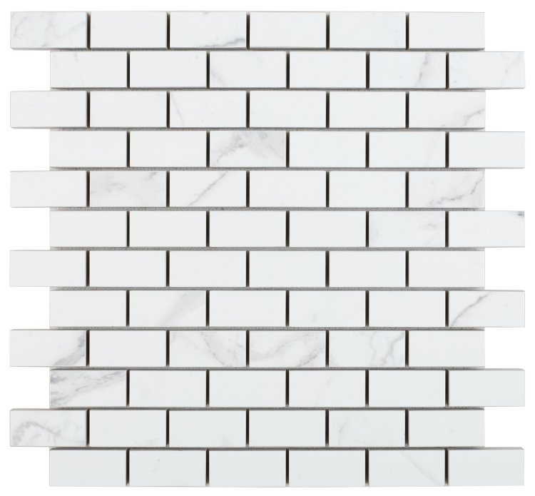 Malaysia Carrara Pre Matte Brick Mosaic 12 x 12