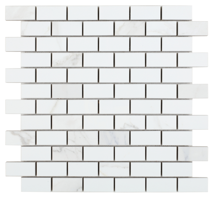 Malaysia Calacatta Dorado Polished Brick Mosaic 12 x 12