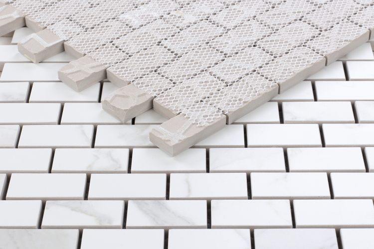 Malaysia Calacatta Dorado Matte Brick Mosaic 12 x 12