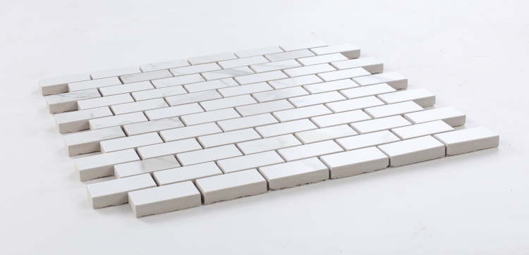Malaysia Calacatta Dorado Matte Brick Mosaic 12 x 12