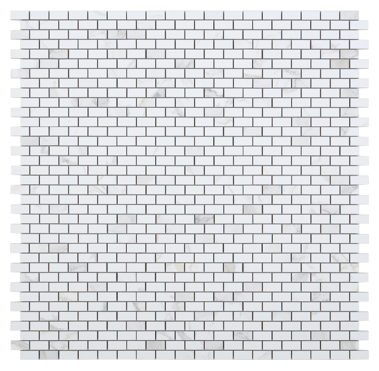 Malaysia Calacatta Dorado Matte Brick Mosaic 12 x 12