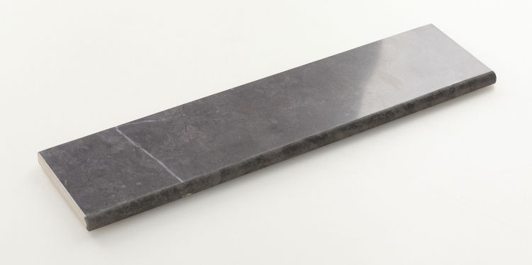 Lava Dark Grey Polished Bullnose  3 x 12