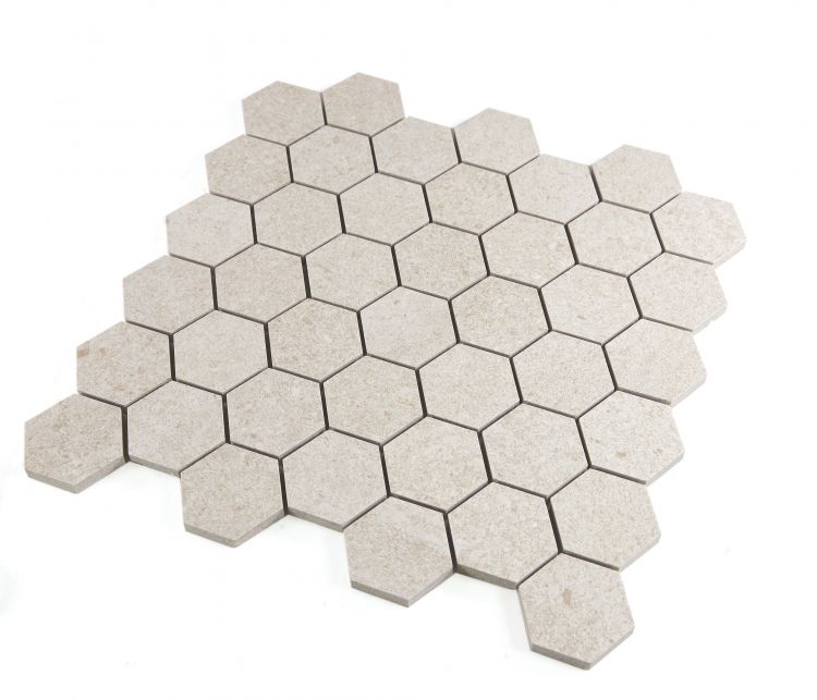 Grant Beige 2 x 2 Hexagon 12 x 12
