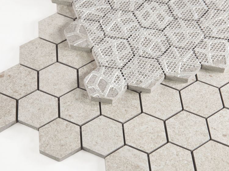 Grant Beige 2 x 2 Hexagon 12 x 12