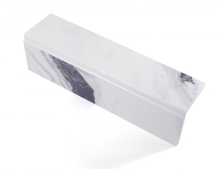 Panda White Matte Bullnose 3 x 12