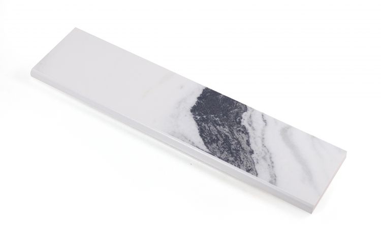 Panda White Matte Bullnose 3 x 12