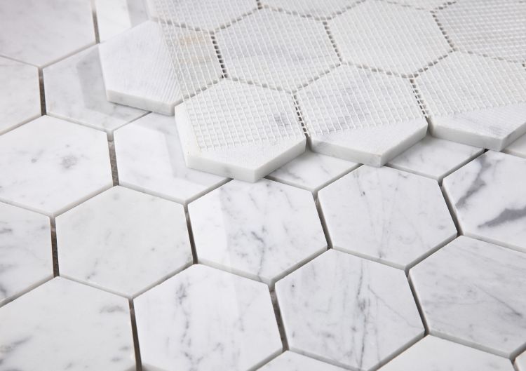 Hexagon Carrara Polished 3 x 3 10 x 11.5