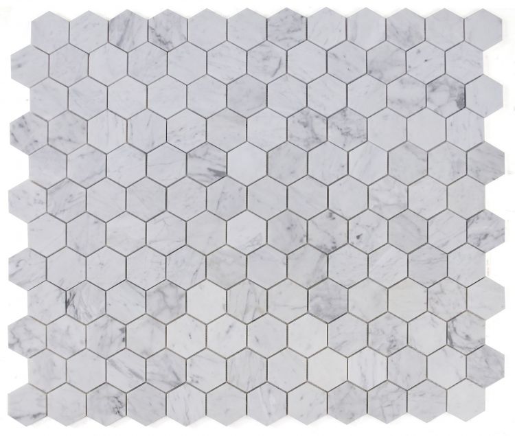 Hexagon Carrara Polished 3 x 3 10 x 11.5
