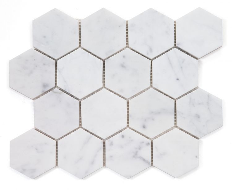 Hexagon Carrara Honed 3 x 3 10 x 11.50 Hexagon Carrara Honed 3 x 3 10 x 11.50