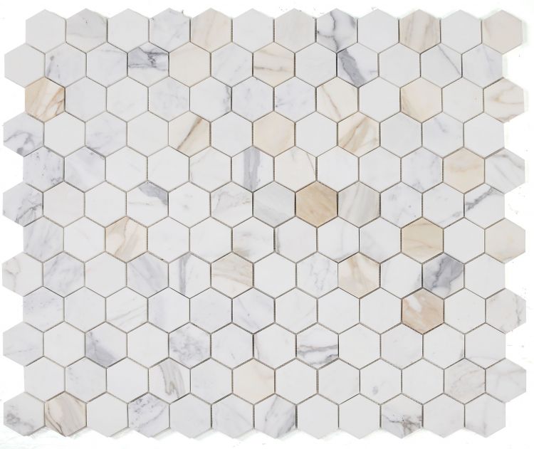 Hexagon Calacatta Gold Polished 3 x 3 10 x 11.5