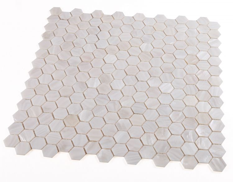 Pearl White Hexagon 11.5 x 11.75