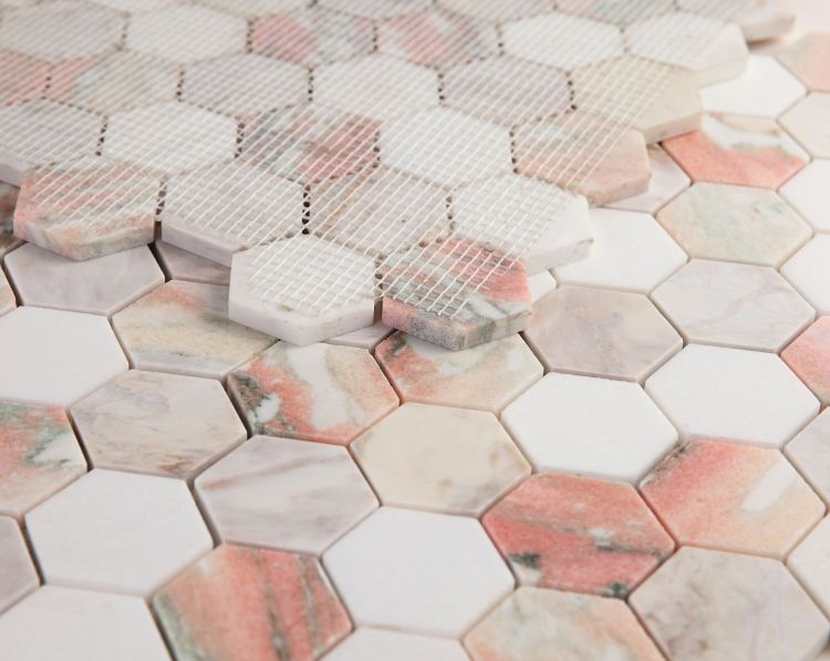 Hexagon Rose 2 x 2 11.75 x 12