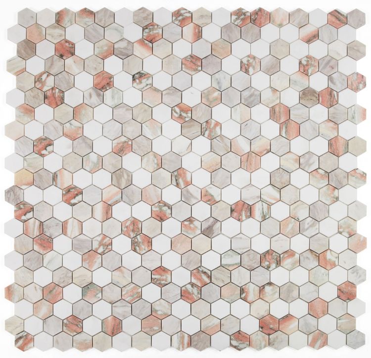 Hexagon Rose 2 x 2 11.75 x 12