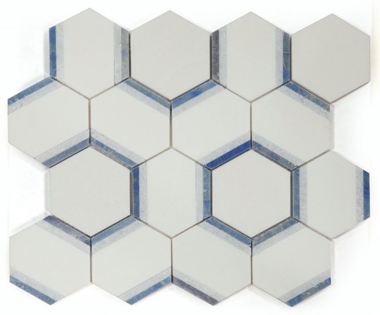 Hexagon Royal Sapphire 12 x 13.75