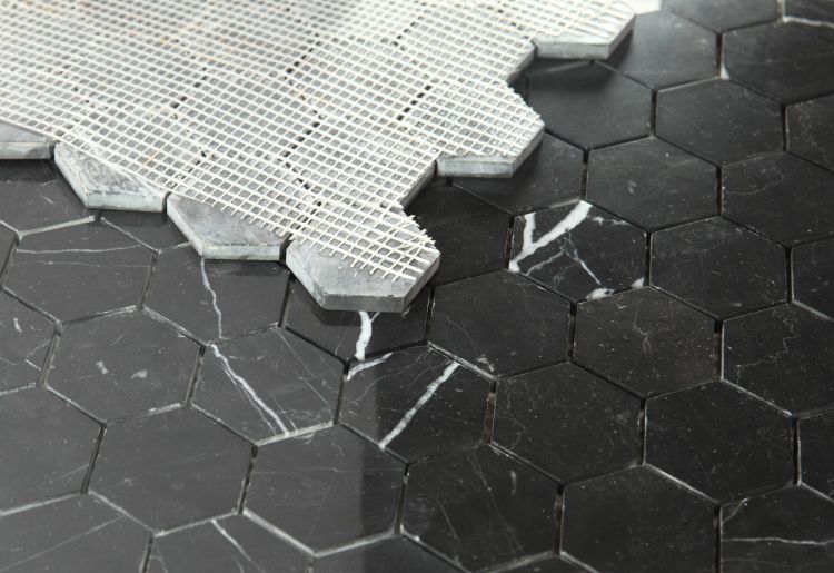 Hexagon Marquina Polished 2 x 2 11.75 x 11.75