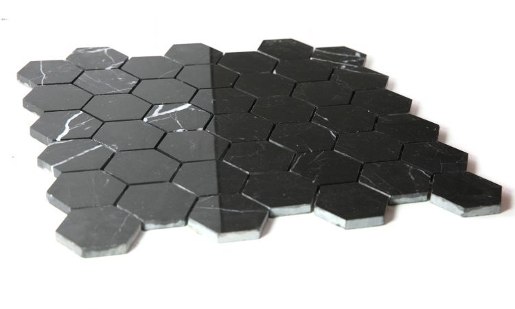Hexagon Marquina Polished 2 x 2 11.75 x 11.75
