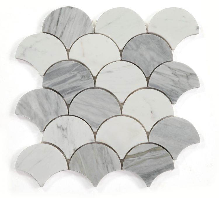 Dragon Scale Calacatta Grey 9.5 x 9.75