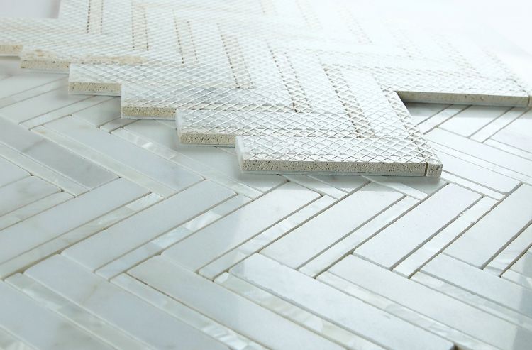 Diana Herringbone White 11 x 11.75