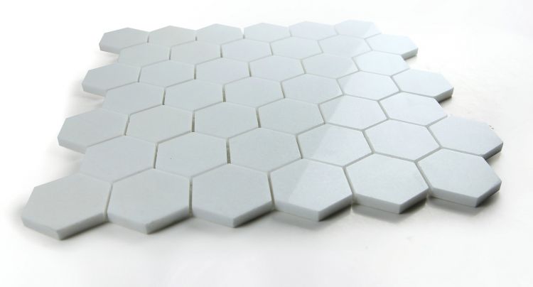 Hexagon Thassos Polished 2 x 2 11.75 x 12