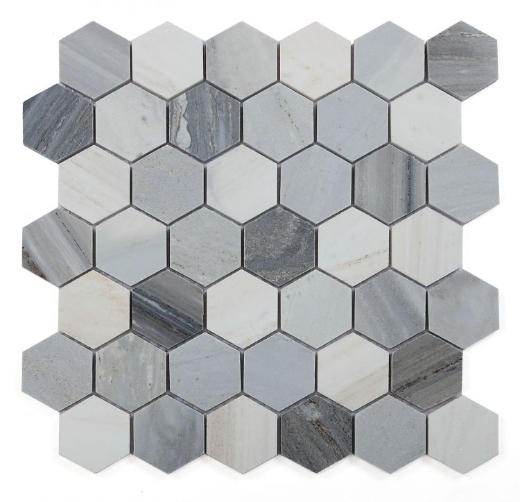 Hexagon Italian Blue 2 x 2 11.75 x 12